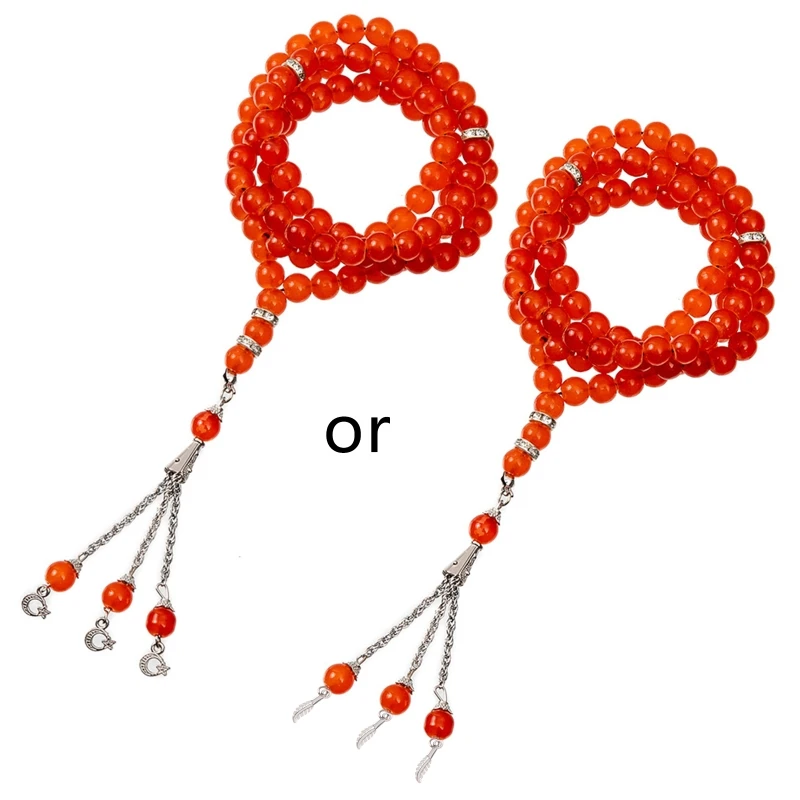 

99 Prayer Beads Bracelets Car Rear Mirror Hanging Ornament Imitation Agate Beads