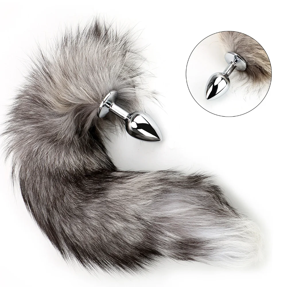 Сексуальная Анальная пробка с лисьим хвостом секс-игрушки для взрослых женские