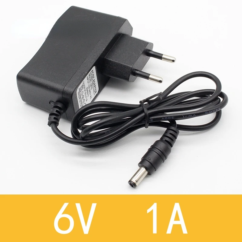 Dc 6v 1a 1000ma Power Supply Eu Plug Dc 5.5mm X 2.1mm