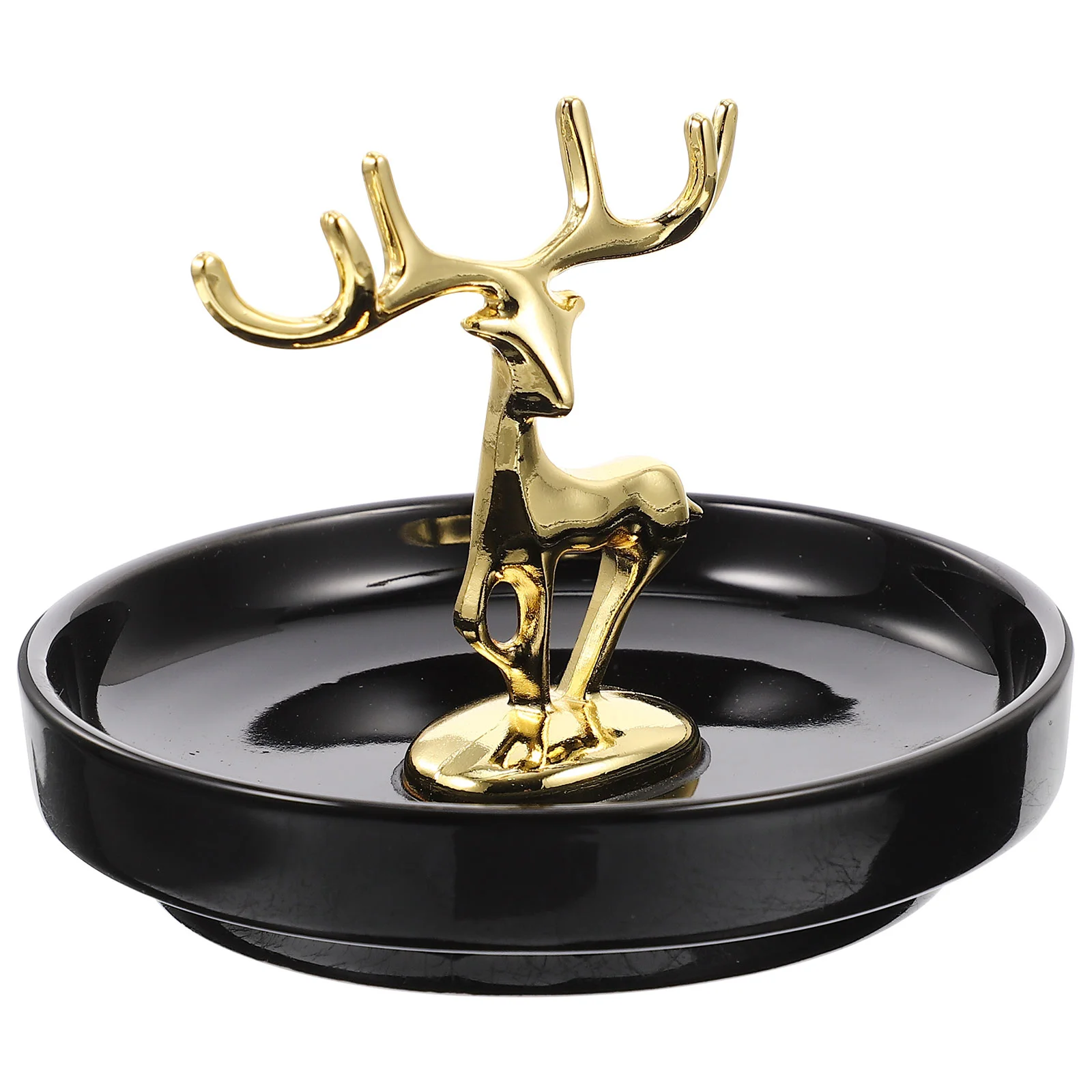

Holder Jewelry Ring Dish Deer Tray Plate Trinket Stand Display Antler Ceramic Elk Serving Decor Wedding Ornament Animals