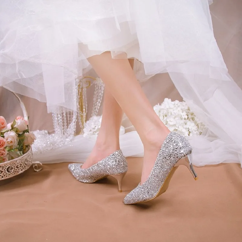 2022 Fashion High Heels 35-43 Oversized Women's Shoes High Heels Pointed 6cm Sexy Pointed Women's High Heels