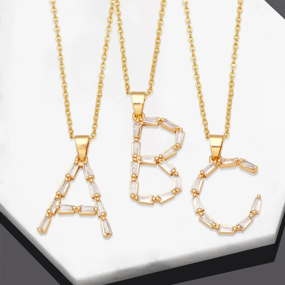 

New fashion temperament 26 English alphabet necklace female ins personality simple everything collarbone chain jewelry gift