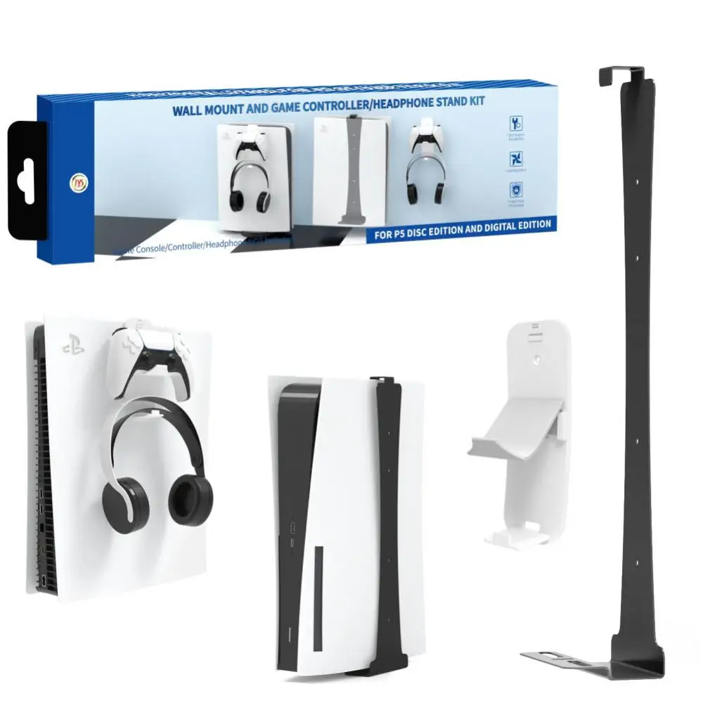 

For Ps4 Switch Xboxes Wall Mount Bracket For Ps5 Console Headphone Wall Mount Holder Headset Display Holder Hanger Storage Stand