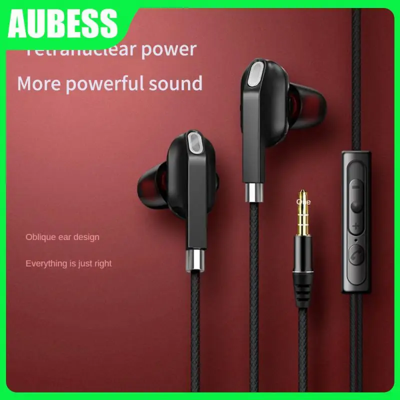

Line Length 120cm Earphone Skin-friendly Material Durable Wired Headset No Sense Delay Better Audio Quality Subwoofer Earphones