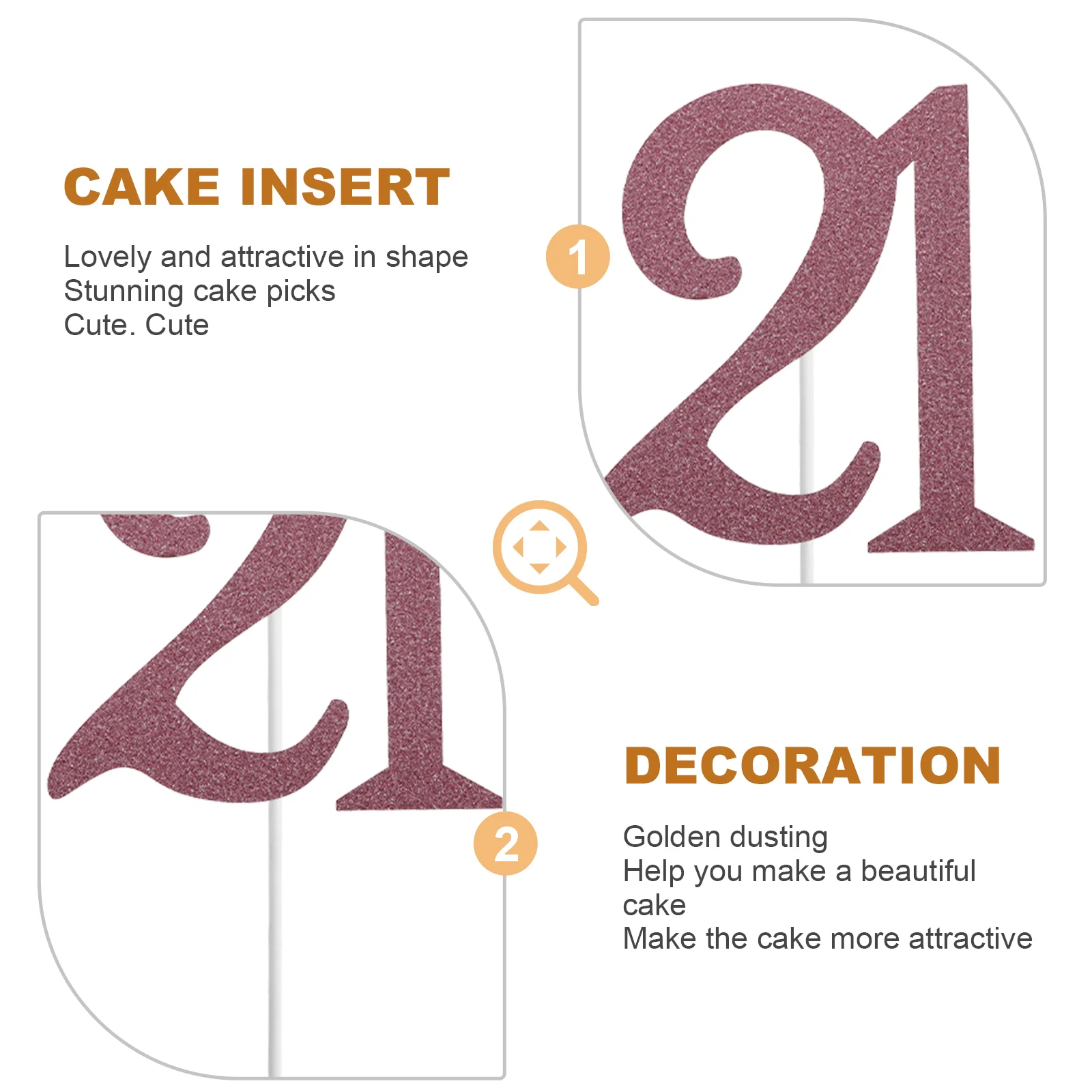 10 шт. вставка для дня рождения на 21 год красивые флажки торта изысканные