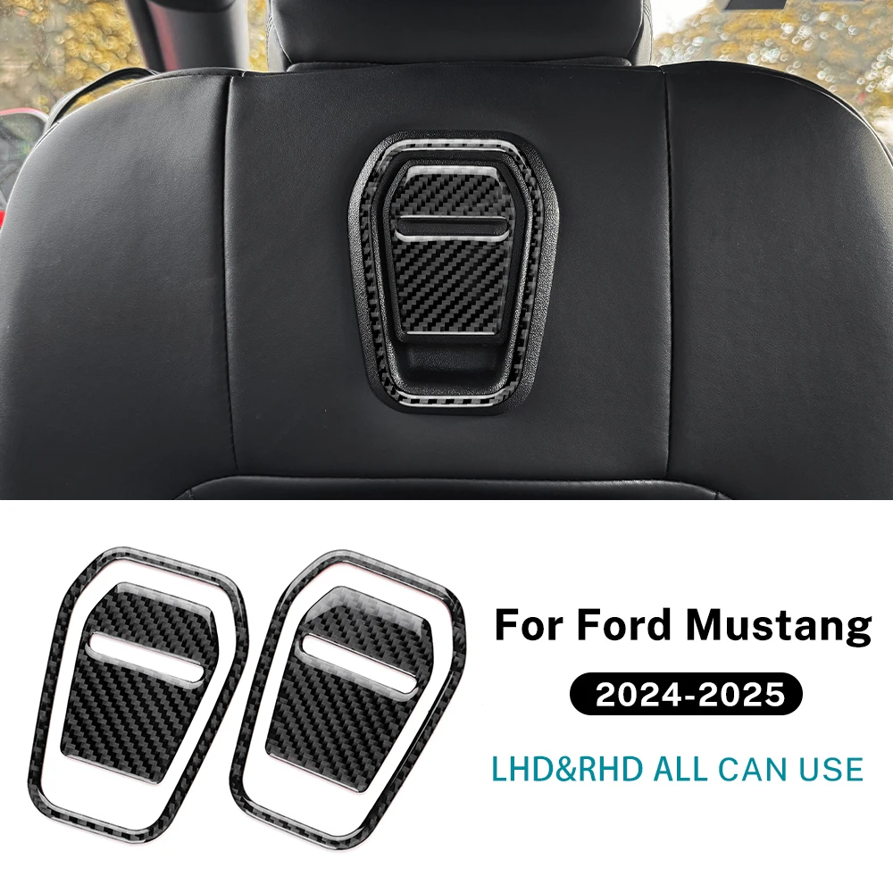 

Настоящая мягкая наклейка из углеродного волокна для Ford Mustang GT Dark Horse EcoBoost 2024 2025 LHD RHD, ручка автомобильного сиденья, декор, внутренняя отделка