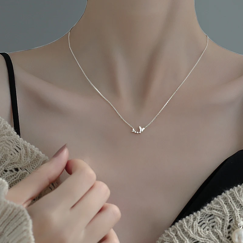 Женское ожерелье из стерлингового серебра 999 пробы новинка 2024 популярное колье