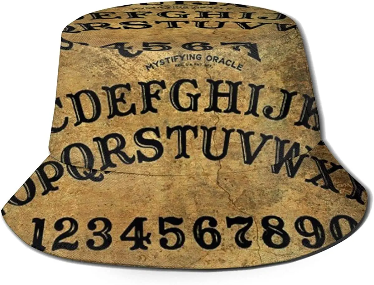 

Bucket Hat Dangerous Magical Game Ouija Board Pattern Fishing Hats Bucket Sun Hats Breathable Fisherman Protection Safari Hats
