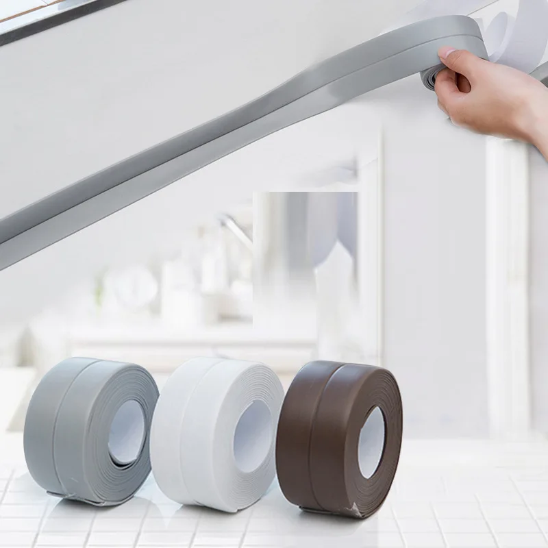 

3.2m Bathroom Kitchen Shower water proof mould proof tape Sink Bath Sealing Strip Tape Self adhesive Waterproof Plaster