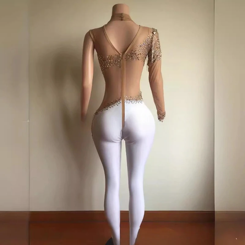 Женская летняя одежда колготки женский комбинезон с блестящей бахромой и