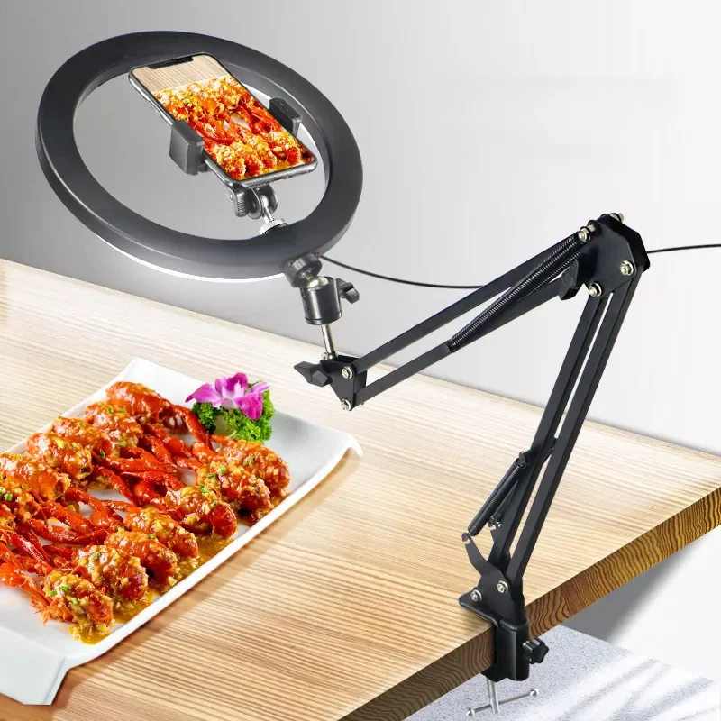 

2022NEW Holder Photography Tripod For Mobile Phone Holder Accessories With Ring Lamp Light Clip For Smartphone Camera Selfie Sti