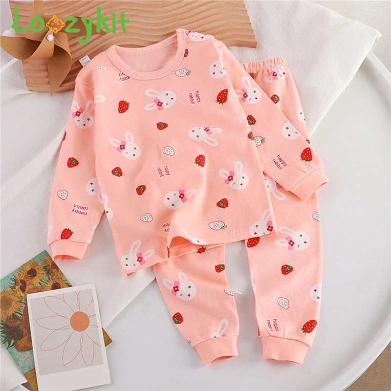 

Kids Clothes Children Sets Children's Clothing Boys Girls Cotton Cartoon Autumn winter Clothing Pants Sleepwear Underwear 1-7Y