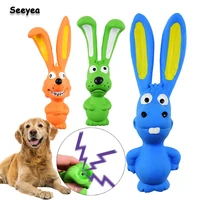 rubber rabbit dog chew toy interactive teeth cleaning molar toy for dog puppy chihuahua teething chewing training play supples