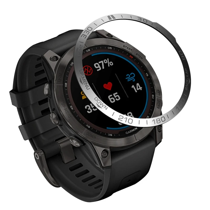 

Подходит для смарт-часов Garmin Fenix 7, металлический корпус, защитное кольцо, защита от царапин, модные аксессуары
