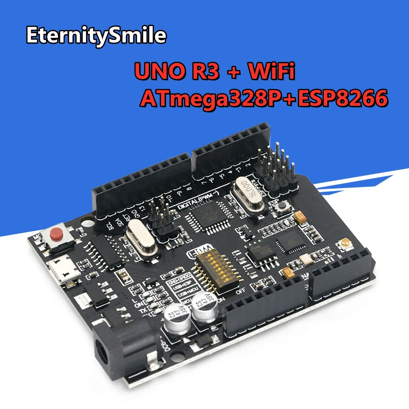 Новое поступление UNO + WiFi R3 ATmega328P ESP8266 (память 32 Мб) Φ CH340G для Arduino Uno NodeMCU WeMos |