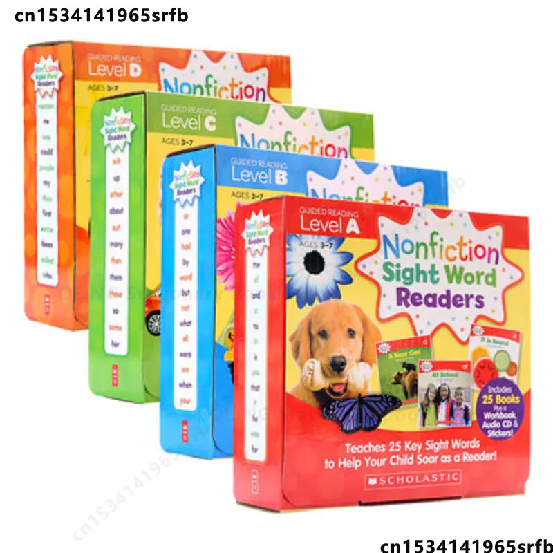 

4 коробки/комплект, чтения слов и надписей