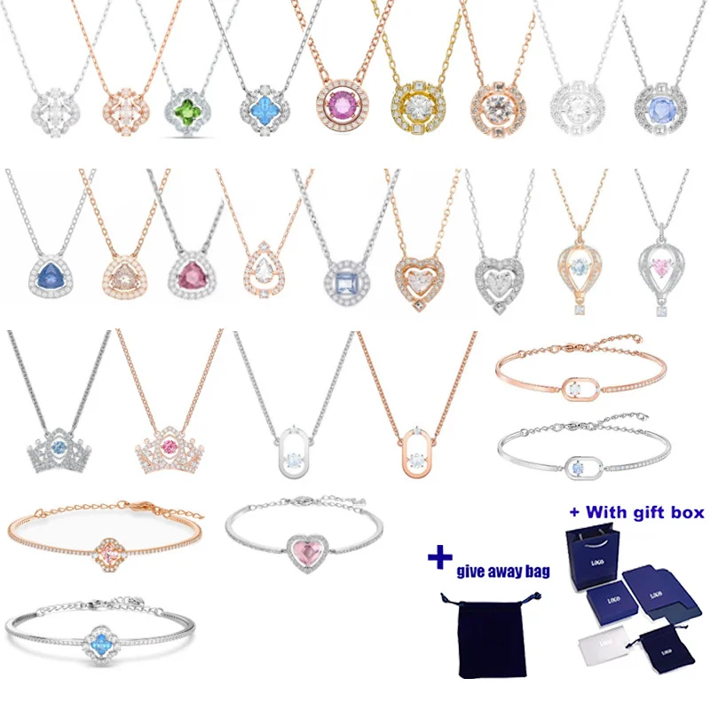 

SWAN High Quality Austrian Crystal Necklace Smart Heart Ladies Necklace for Holiday Gifts Free Shipping