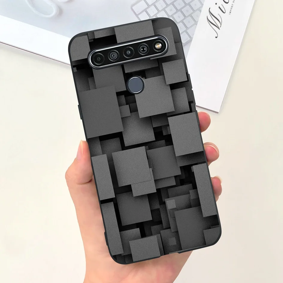 Противоударный силиконовый чехол с рисунком для LG K61 2020 дюйма