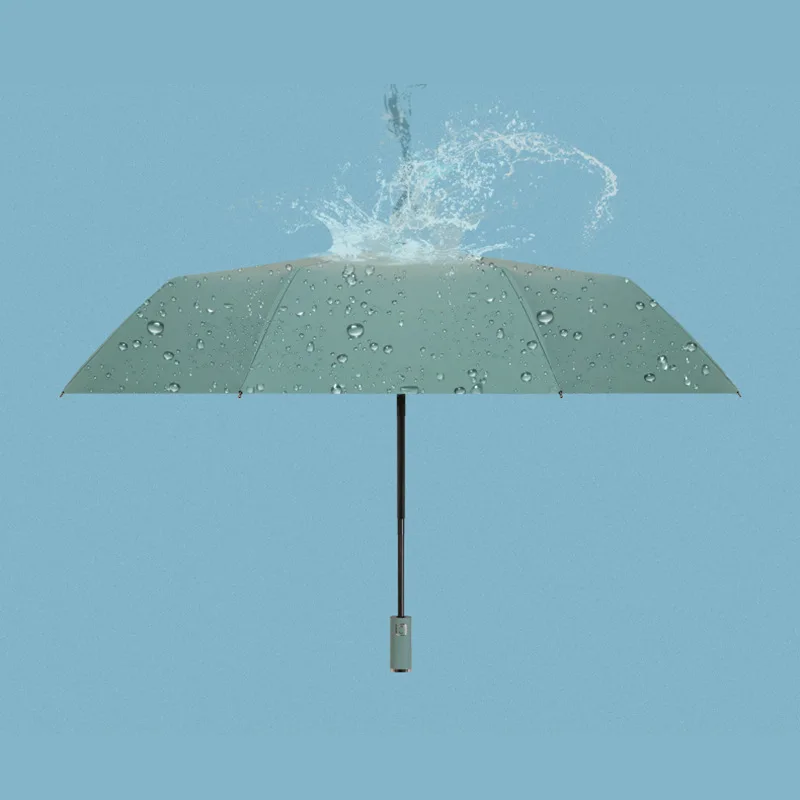 Деловой полностью автоматический складной виниловый зонт в Корейском стиле три