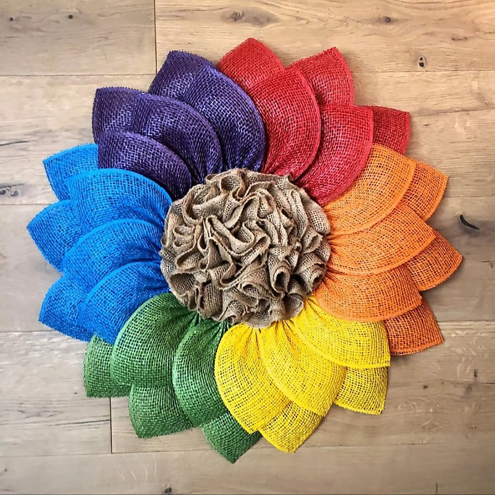 

Spring Rainbow Wreath Home Yard Decor Spring Summer Wreath Holiday Party Garlands Garden Hanging Ornaments Wreaths 2022
