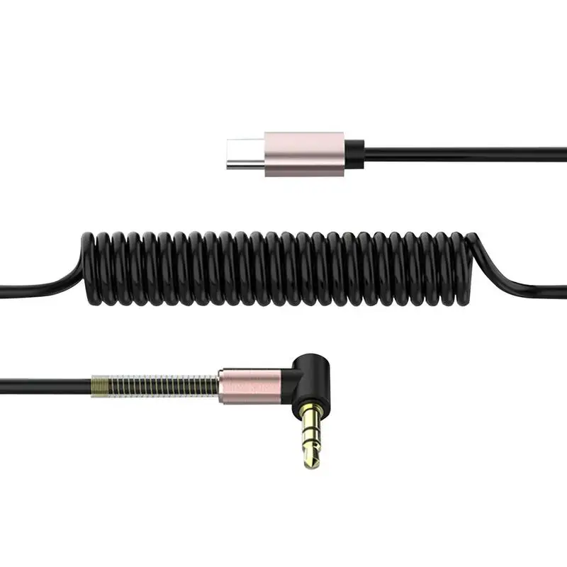 

Аудиокабель типа C, выдвижной, USB C на 3,5 мм, адаптер для наушников, гибкий аудиокабель для наушников, автомобильного стерео динамика и