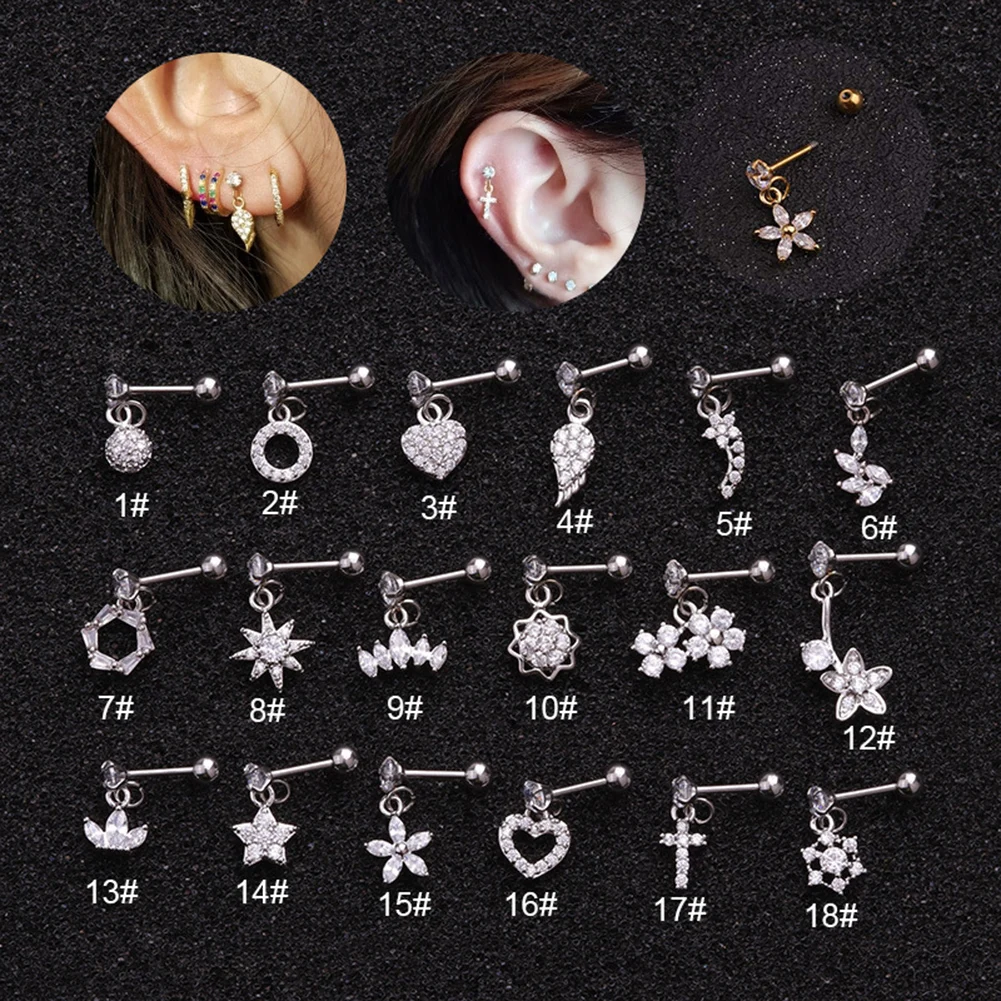 

New Fashionable Female's Ear Bone Nail Gentleness Earrings Western Style Nice-looking Contracted Stainless Steel Ear Stud