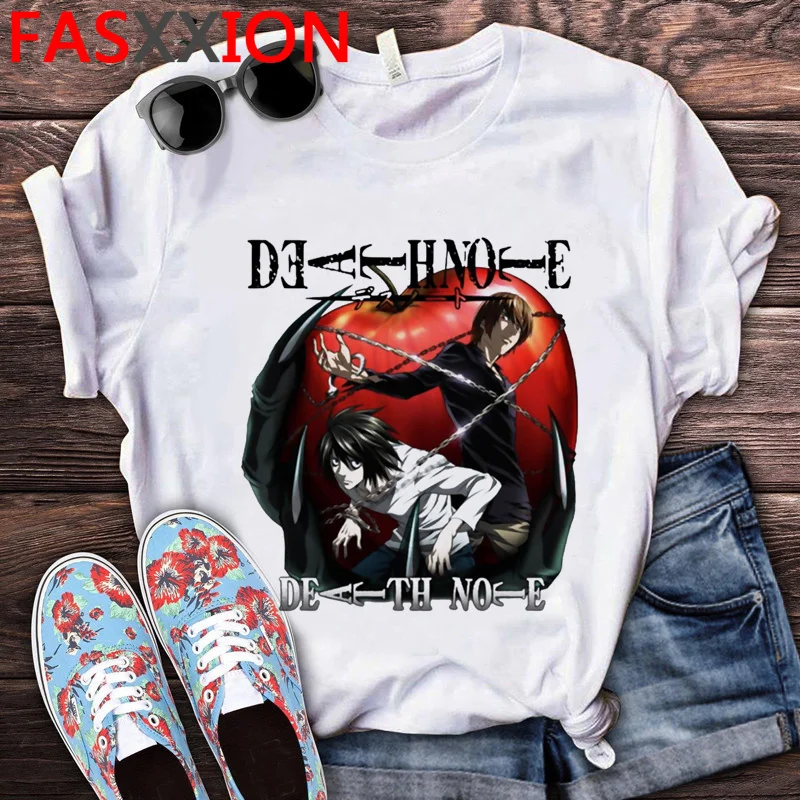 

Летняя одежда для мужчин и женщин, топ с рисунком аниме Death Note, Миса, Аман, Шинигами, Рюк, японская футболка с графическим рисунком, уличная од...