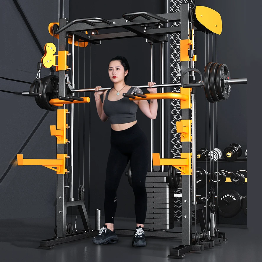 

Home Smith Machine Comprehensive Trainer Commercial Flying Bird Gantry Gym Multi-functional Pull-up Squat Frame