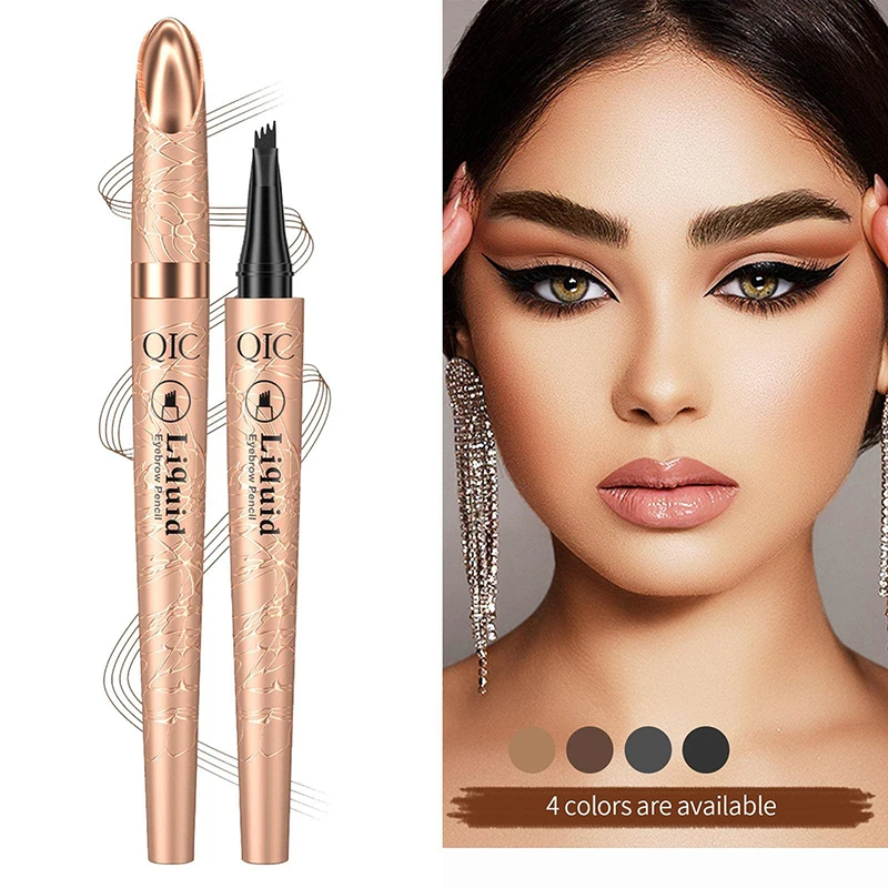 

New Wild Eyebrow Four-claw Liquid Eyebrow Pencil Waterproof Non-smudged Four-head Bifurcated Water Eyebrow Pencil Makeup