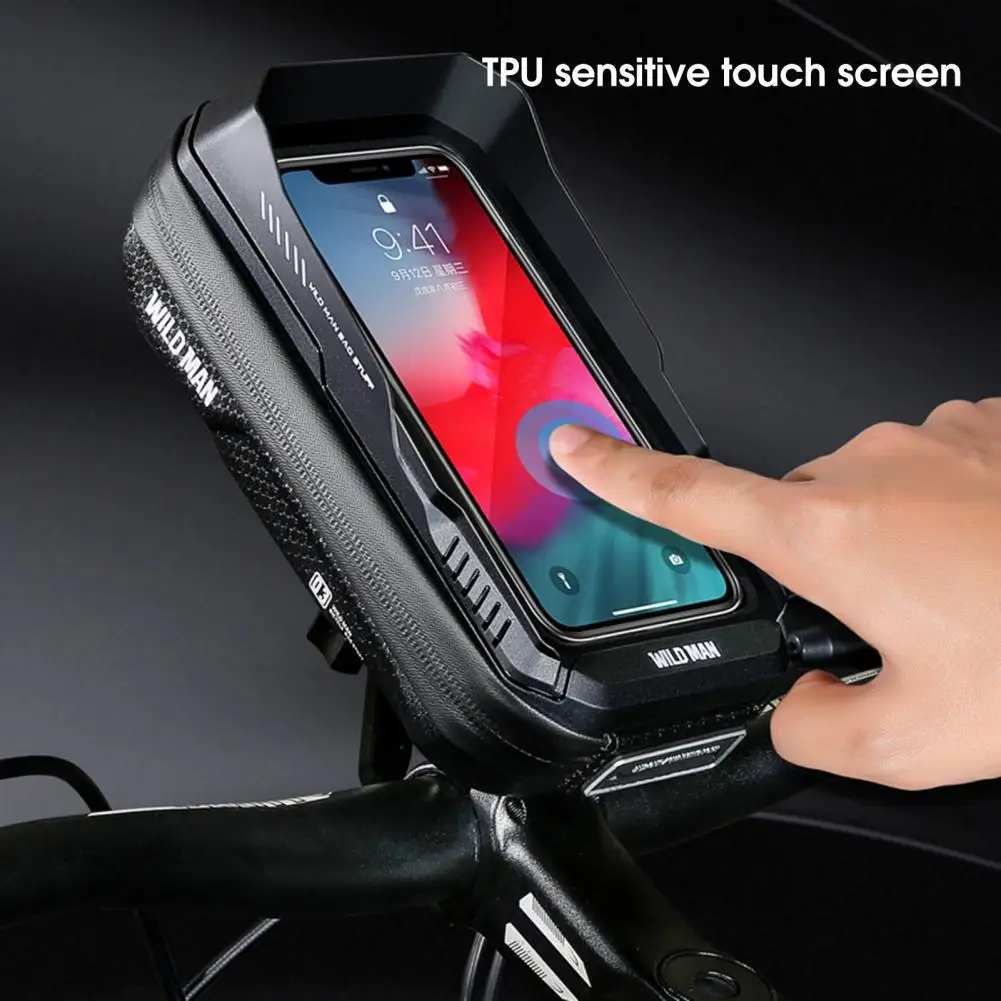

0.6L Handlebar Phone Pouch Rainproof Reflective Large Capacity Compartment Design Handlebar Front Bag Cycling Equipment