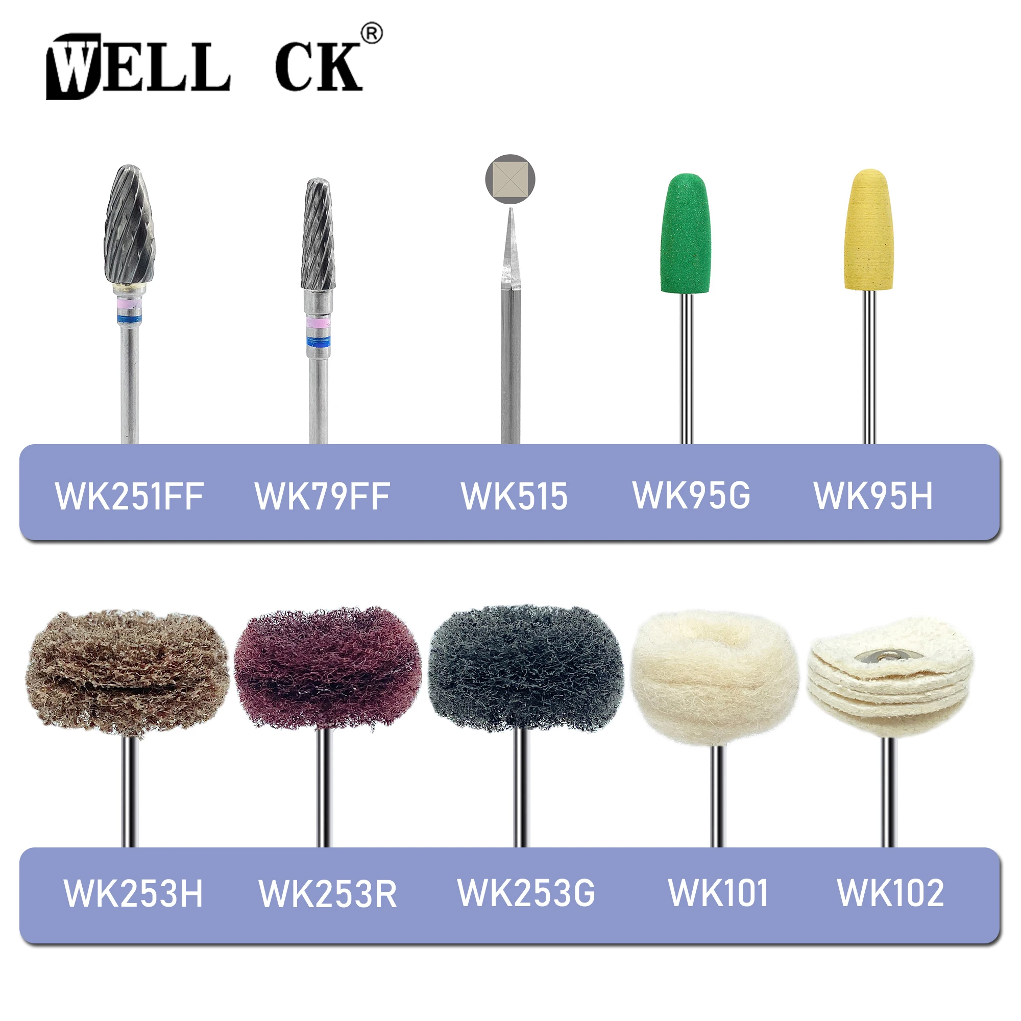 1 коробка (всего 10 шт./коробка) WellCK Dental Lab HP Полировочный набор WK01 акриловый/полимерный универсальный набор стоматологические инструменты