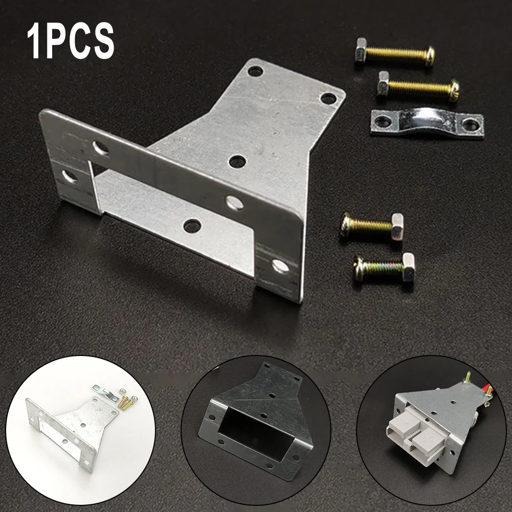 

Holder Mounting Bracket Recessed Panel Replace Silver Tool With Screws 1pcs 50A Metal Protect For Anderson Plug