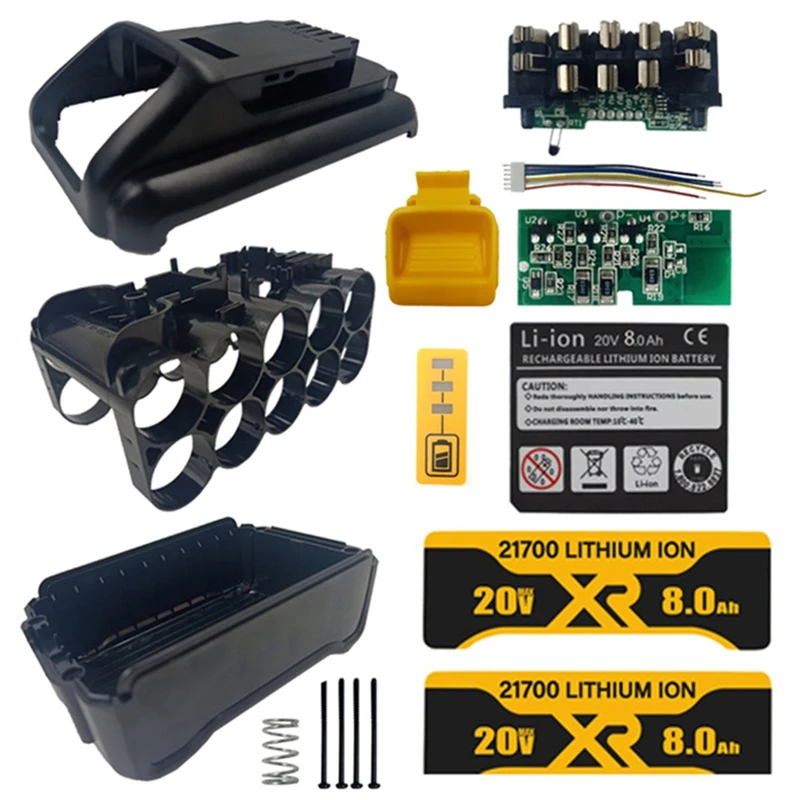 

DCB200 Li-Ion Battery Plastic Case PCB Charging Protection Circuit Board Box Shell For Dewalt 18V 20V 8Ah Lithium Tool