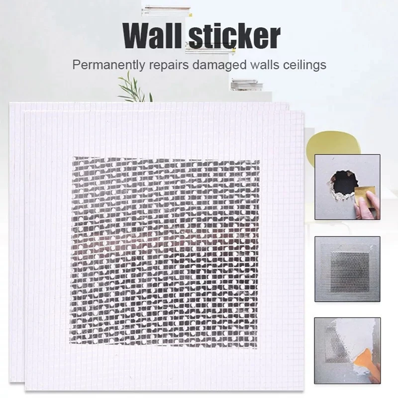 

1Pc Wall Patch Adhesive Mesh Home Special Wall Quick Repair Patch Adhesive Fix Net For Damaged Drywall Hole Ceiling