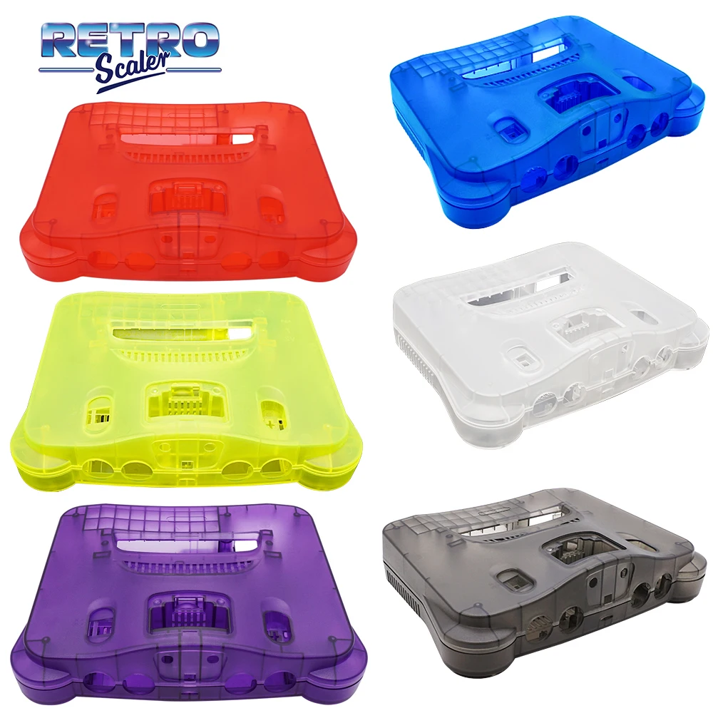 RetroScaler Translucent Replacement N64 Shell N64 Case Compatible All Region Nintendo N64  Retro Video Game Console