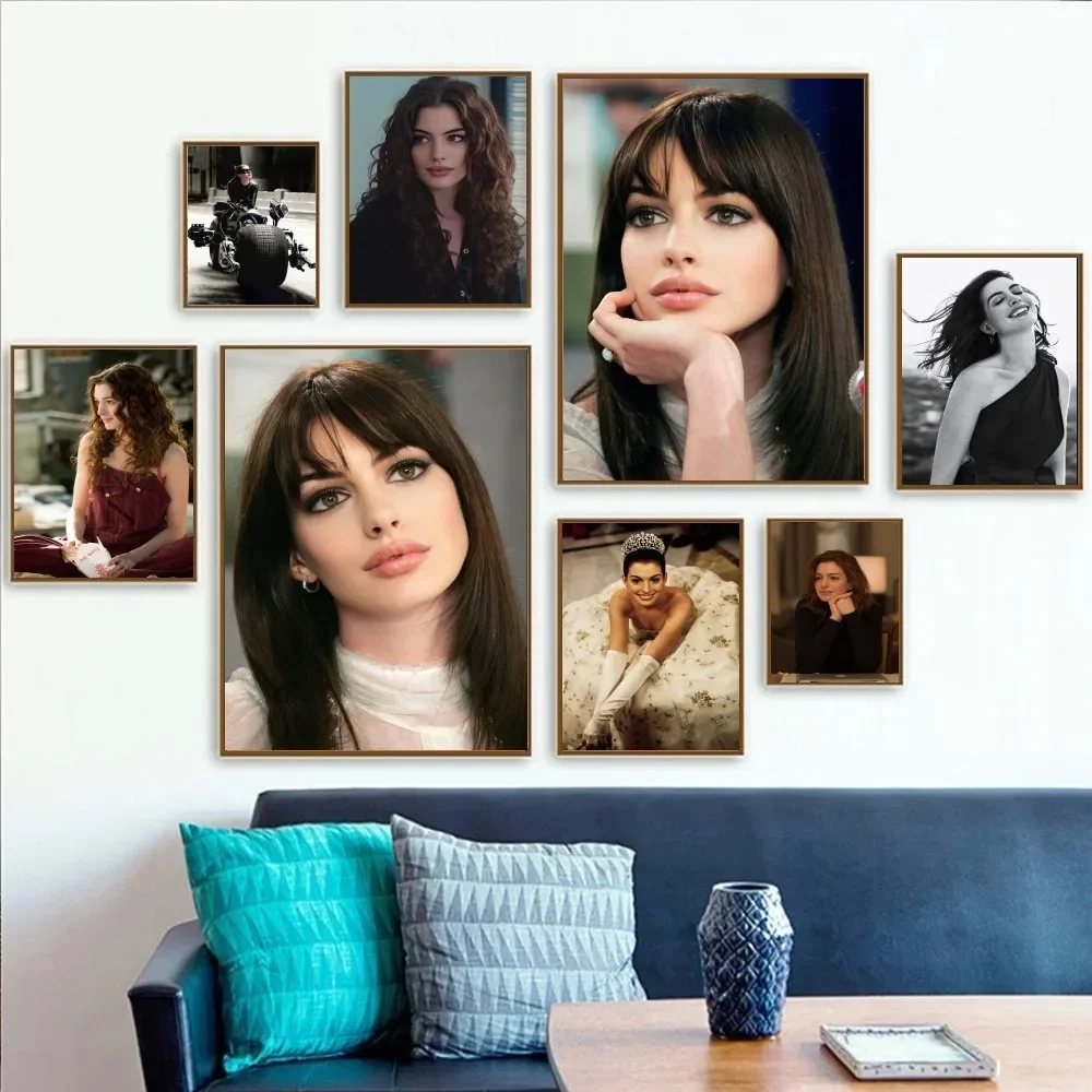 1 Шт. Ретро-плакат С Анной Хэтэуей Из Голливудских Фильмов Водонепроницаемая Hd