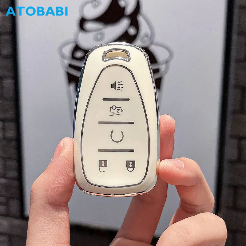 Чехол для автомобильного ключа из ТПУ, брелок для дистанционного управления для Chevrolet, Camaro, Cruze, XL8, Malibu, Equinox, Blazer, Trailblazer 2020, автомобильный аксессуар