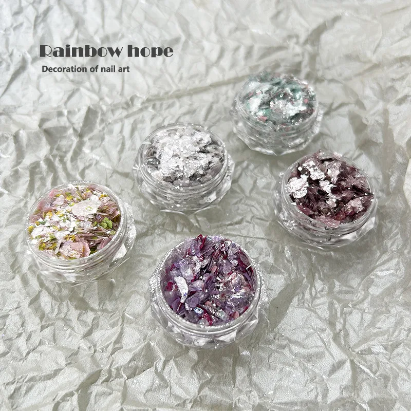 Украшения для маникюра с блестками сказочная галактика слюда взрывы ракушки