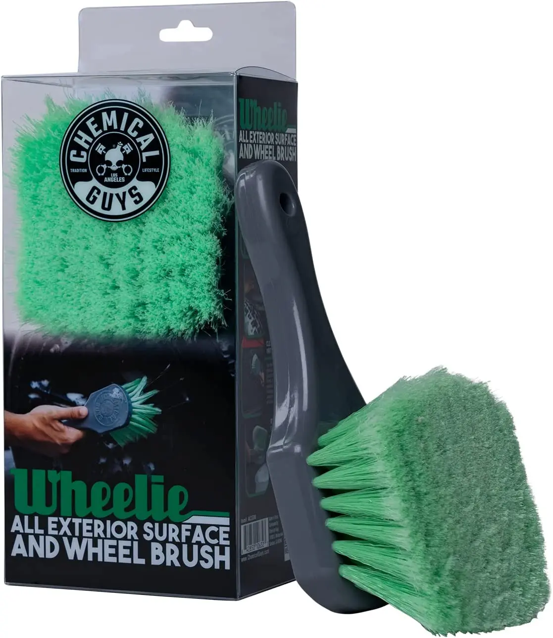 

Chemical Guys ACCG08 Wheelie Escova para todas as superfícies externas e rodas Car wash clean Cars Auto Detailing Car Accessori