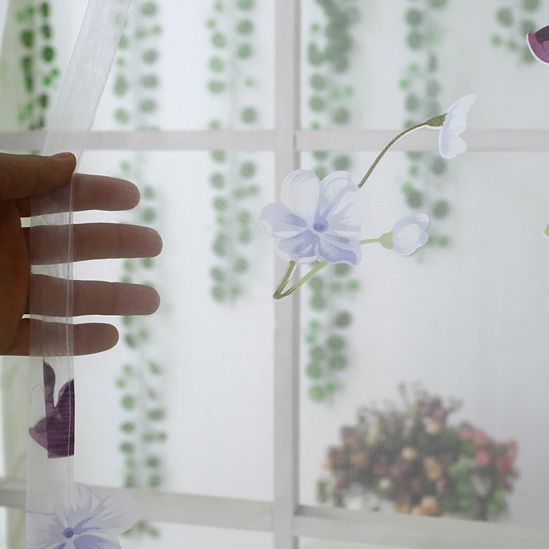 Грязные Цветочные оконные экраны Paeonia цветы марлевые шторы для спальни гостиной