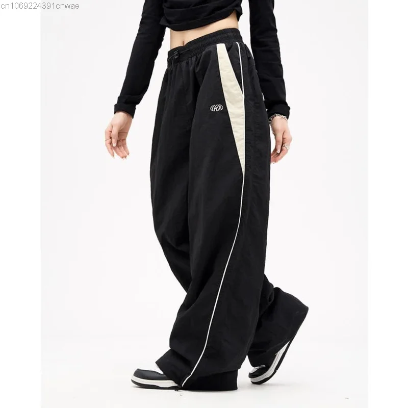 Брюки женские в стиле хип-хоп повседневные брюки с широкими штанинами Джоггеры