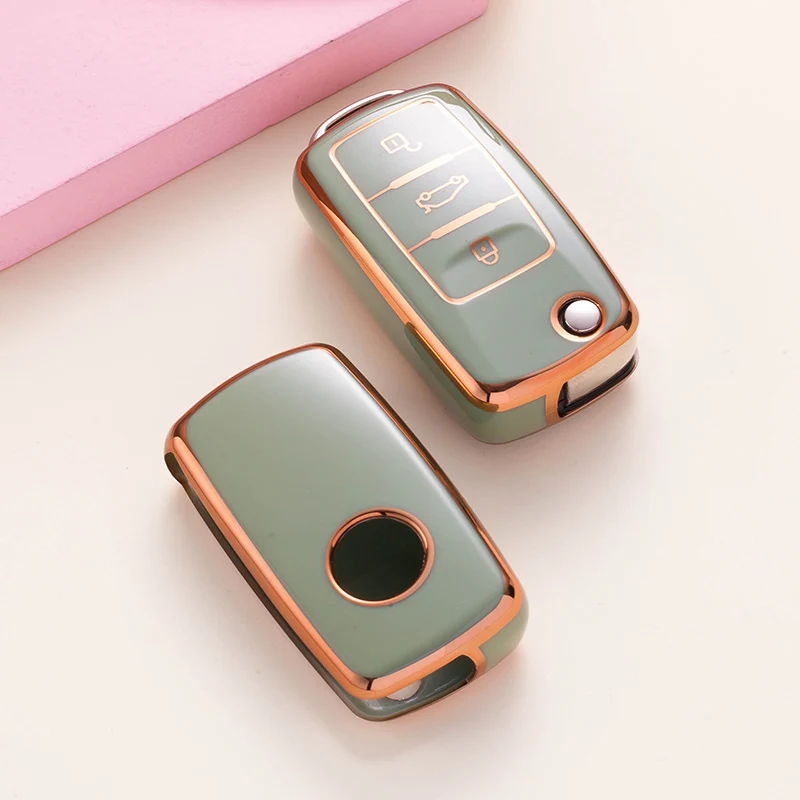 

Чехол из ТПУ Для VW Caddy Golf Jetta Polo Passat Scirocco Tiguan, для Skoda Octavia, без ключа