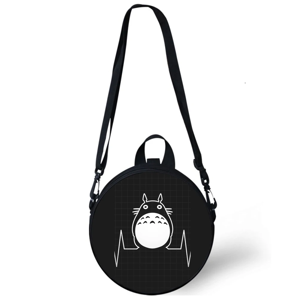 Tonari no Totoro Anime Child kindergarten Bag 3D Print Crossbody Shoulder Bags For School Women Mini Round Bagpacks Rugtas Bag