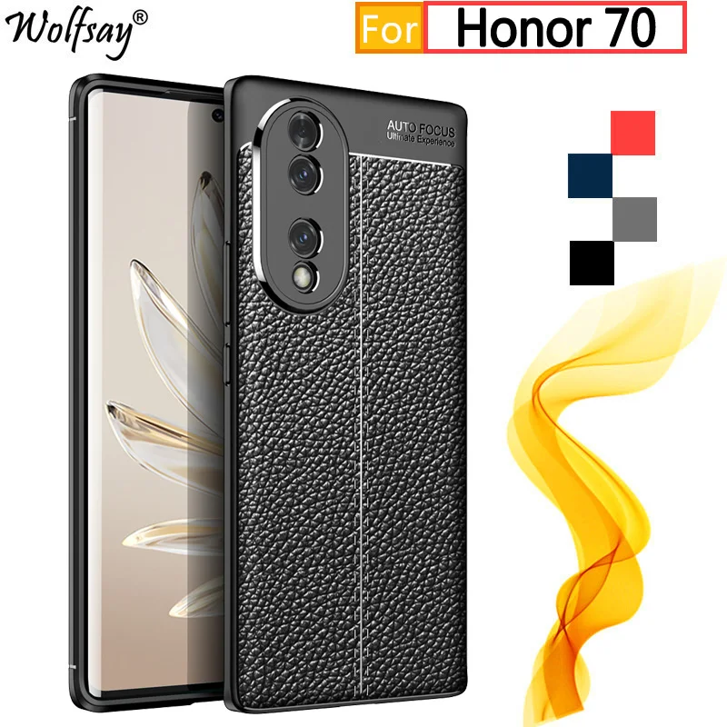 

For Honor 70 Case For Honor 70 50 Lite X7 X8 X9 X10 X30 Max X30i Bumper Rubber Housings Leather Silicone Case For Honor 70 Cover