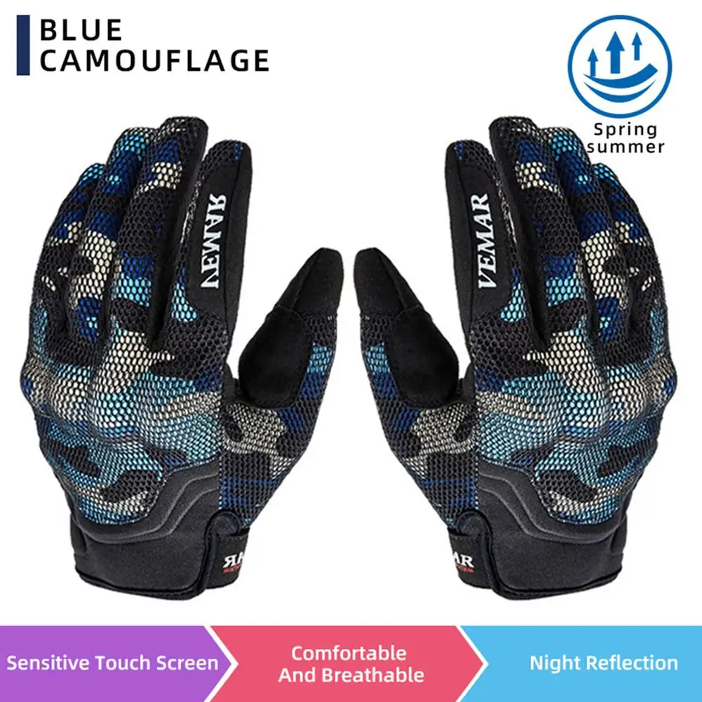 

Motorcycle Gloves Touch Screen Anti-slip Wear-resistant Breathable Mesh Riding Gloves Knight Equipment