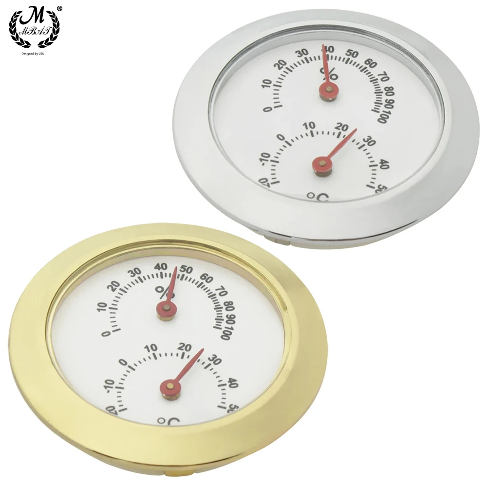 42 Мм Круглый Стеклянный Аналоговый Термометр Влажности Гигрометр Для Гитары