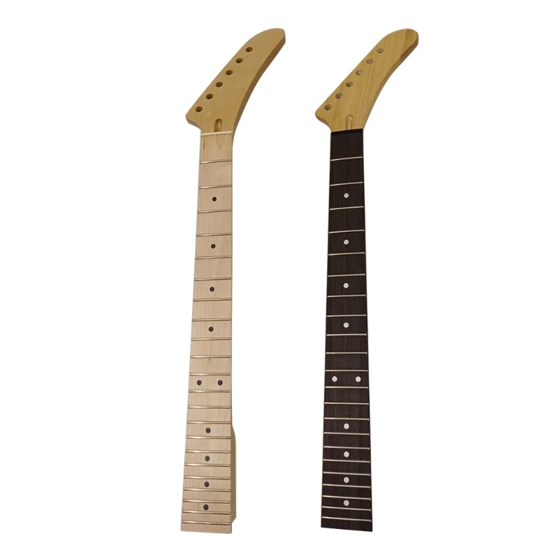 

Electric Guitar Neck 22 Fret Wooden Portable Smooth Natural Musical Dots Inlay Instrument Replacement Accessories