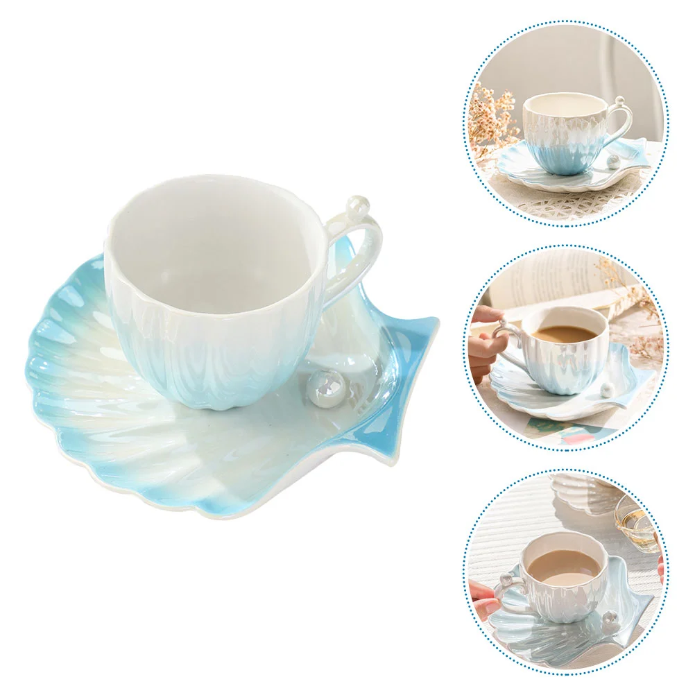 

Cup Ceramic Coffee Tea Cups Set Porcelain Mug Saucer Cappuccinoand Mugs Espressosaucers Drinking Latte Breakfast Afternoon Water