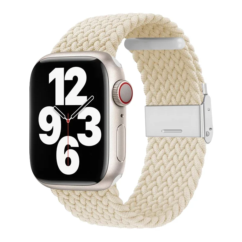 Ремешки для Apple Watch 10, ремешок 42 мм, 46 мм, 44 мм, 45 мм, 41 мм, 40 мм, плетеный ремень, браслет correa iWatch Series 9 7 8 5 SE 6 Ultra 49 мм (art.: 3920cbdd74fcd) - 3920cbdd74fcd