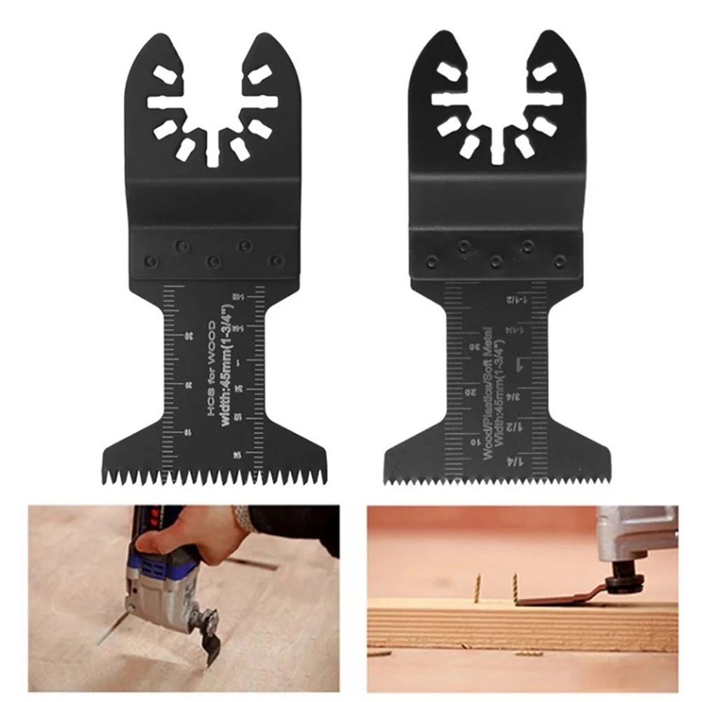 

1/2pcs 45mm HCS Saw Blades Oscillating Multitool For Wood PVC Pipe Cutting Copper Aluminum Renovator Power Cutting Tools.